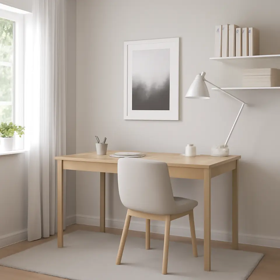 Møbelmontering TONSTAD Skrivebord, egetræsfiner, 140×75 cm | Samling af Møbler i Rødovre & Kbh