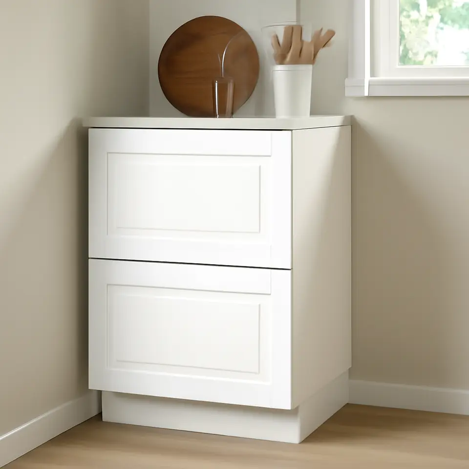 Møbelmontering METOD Usk 2 fronter/3 skuffer, hvid/Axstad mat hvid, 60×37 cm | Fast Pris i Storkøbenhavn