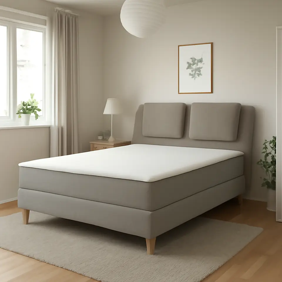 Møbelmontering LILLFJÄLLET Kontinentalseng, Vågstranda medium/Nordberget Tibbleby beige, 160×200 cm | Samling af Møbler i Rødovre & Kbh