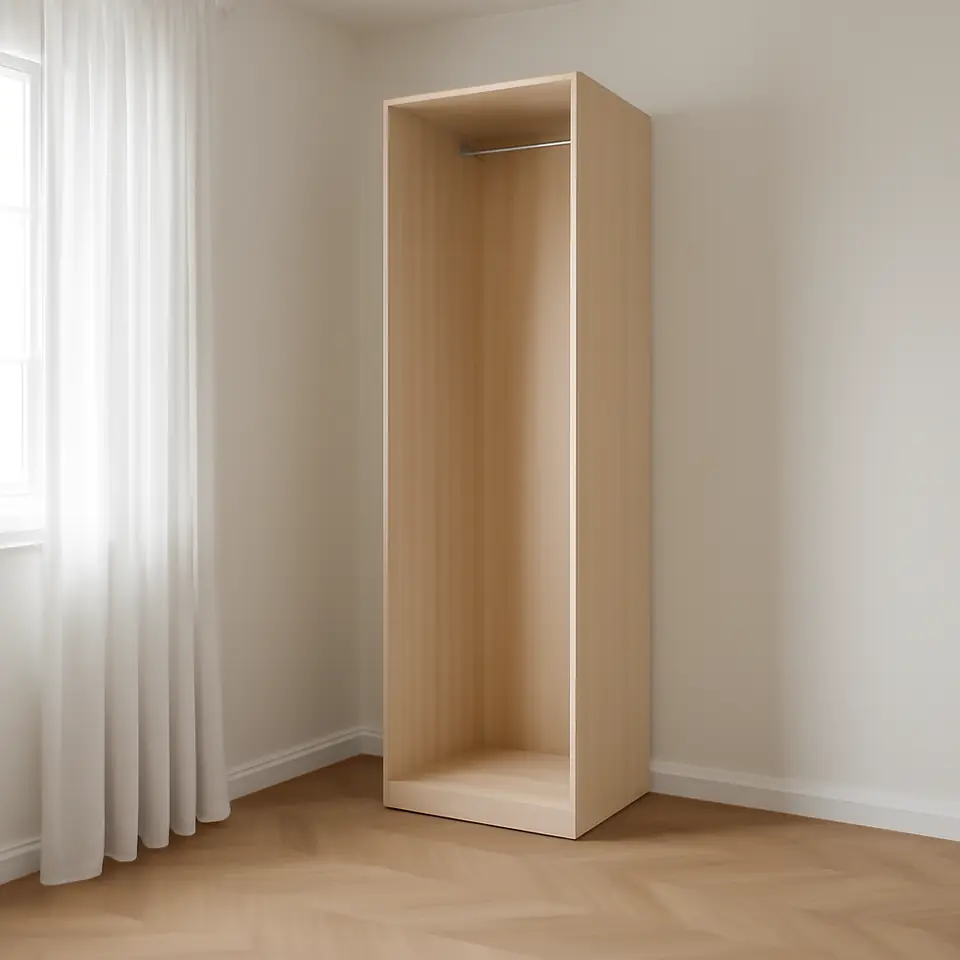 Møbelmontering PAX Stel, egetræsmønster med hvid bejdse, 75x58x236 cm | Professionel Møbelmontør