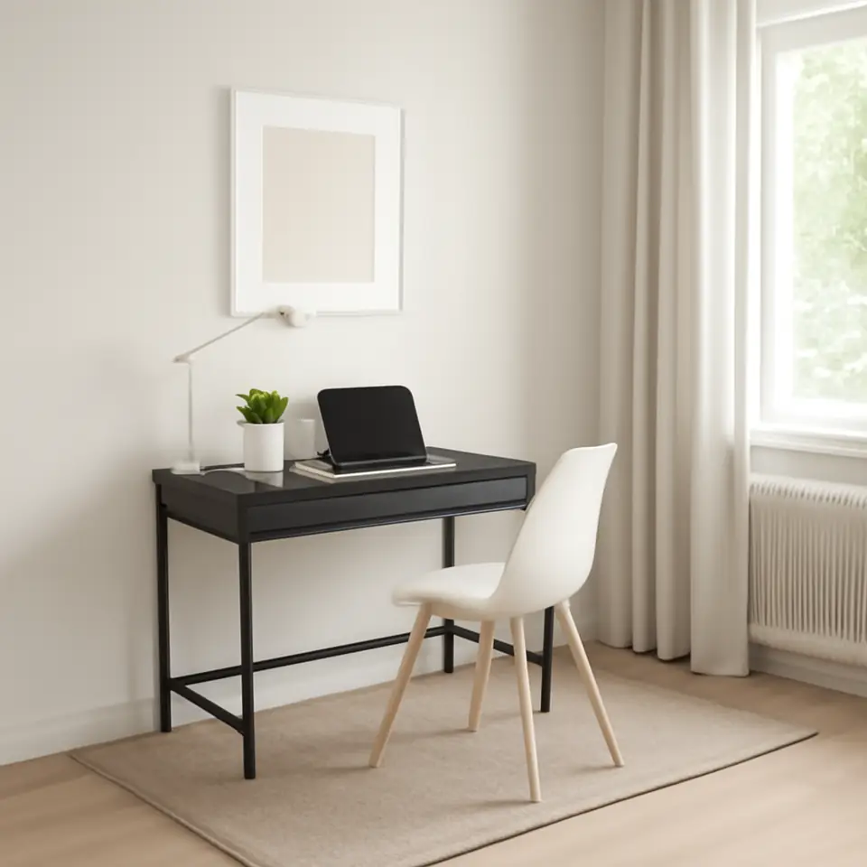 Møbelmontering ALEX Skrivebord, sortbrun, 100×48 cm | Professionel Møbelmontør