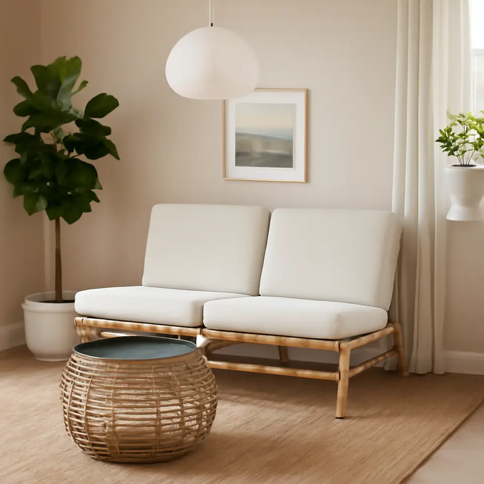Møbelmontering TVARÖ 2-pers. møbelgruppe, udendørs, brun/Frösön/Duvholmen beige | Professionel Møbelmontør