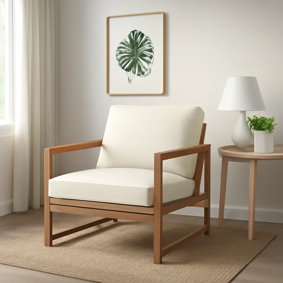 Møbelmontering NÄMMARÖ Lænestol, udendørs, lysebrun med bejdse/Frösön/Duvholmen beige | Fast Pris i Storkøbenhavn