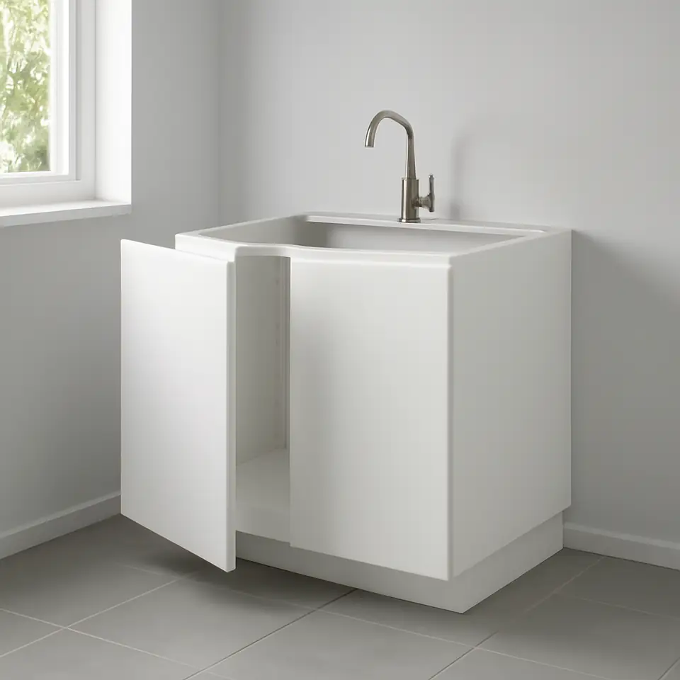 Møbelmontering METOD Underskab til vask med 2 låger, hvid/Voxtorp mat hvid, 80×60 cm | Samling af Møbler i Rødovre & Kbh