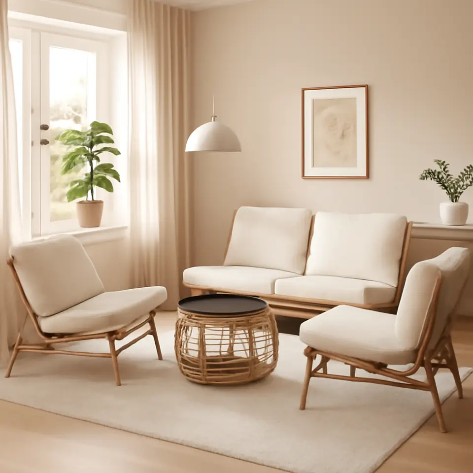 Møbelmontering TVARÖ / FRÖSÖN 4-pers. møbelsæt, ude, beige | Professionel Møbelmontør