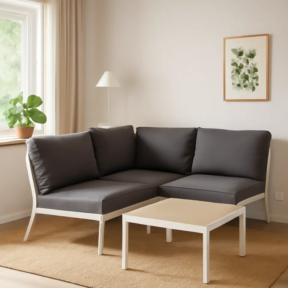 Møbelmontering SEGERÖN 3-pers. møbelgruppe, udendørs hvid/beige/Frösön/Duvholmen mørkegrå | Professionel Møbelmontør