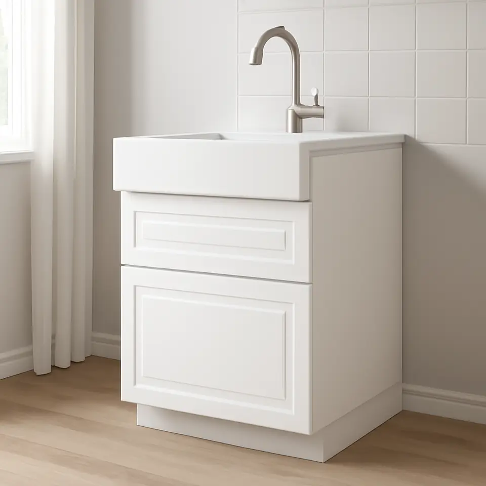 Møbelmontering METOD Usk HAVSEN vask/3 front/2 skuf, hvid/Axstad mat hvid, 60×60 cm | Få et tilbud i dag