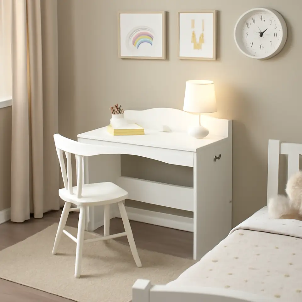 Møbelmontering SMÅGÖRA Skrivebord, hvid, 93×51 cm | Billig & Hurtig i København