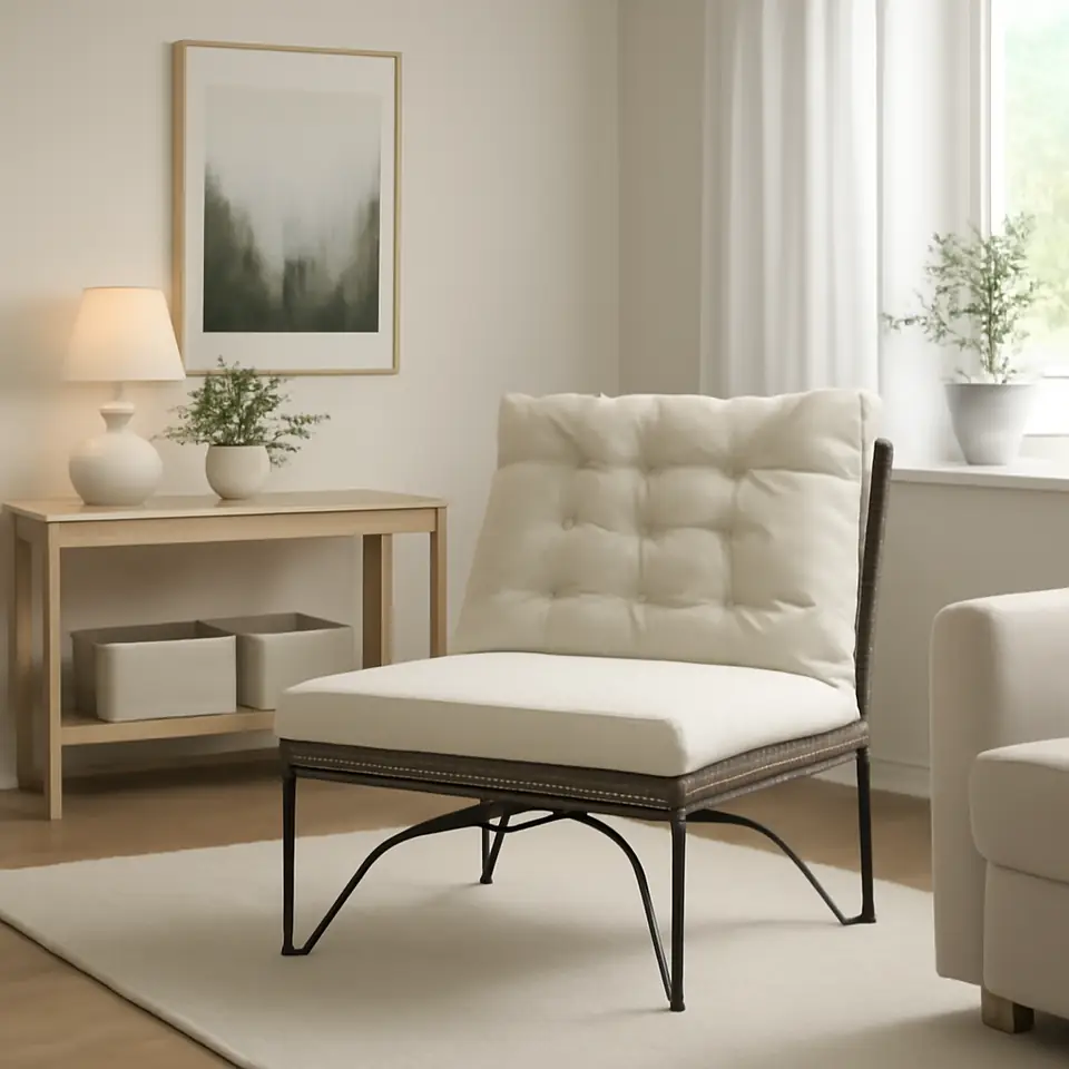 Møbelmontering JUTHOLMEN Lænestol, ude, mørkegrå/Kuddarna lys gråbeige, 65x73x83 cm | Professionel Møbelmontør