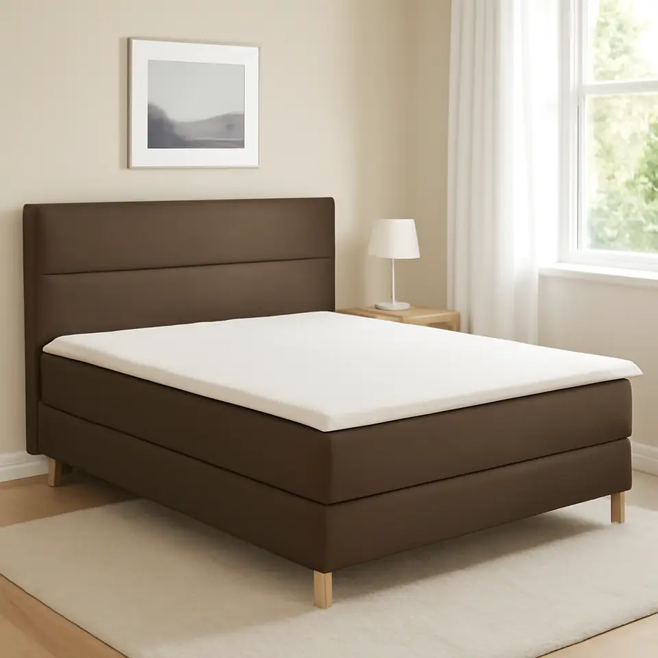 Møbelmontering HEMFJÄLLET Kontinentalseng, Valevåg fast/medium/Nisseholm Tonerud mørk gråbrun, 180×200 cm | Professionel Møbelmontør