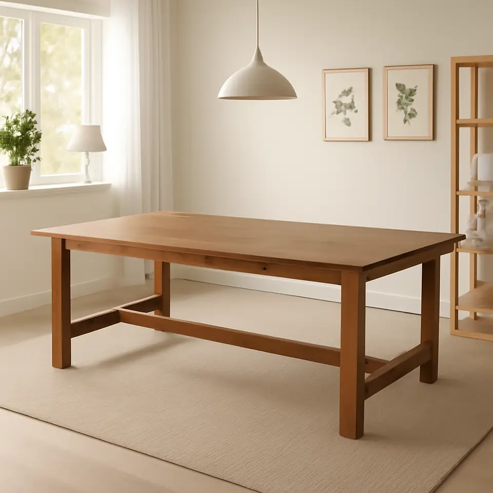 Møbelmontering NORDVIKEN Bord med udtræk, antik bejdse, 210/289×105 cm | Billig & Hurtig i København