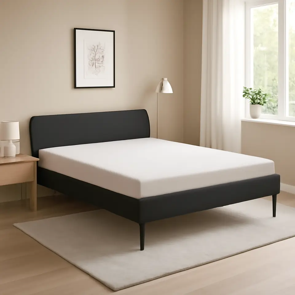 Møbelmontering SLATTUM Polstret sengestel, Vissle mørkegrå, 140×200 cm | Fast Pris i Storkøbenhavn