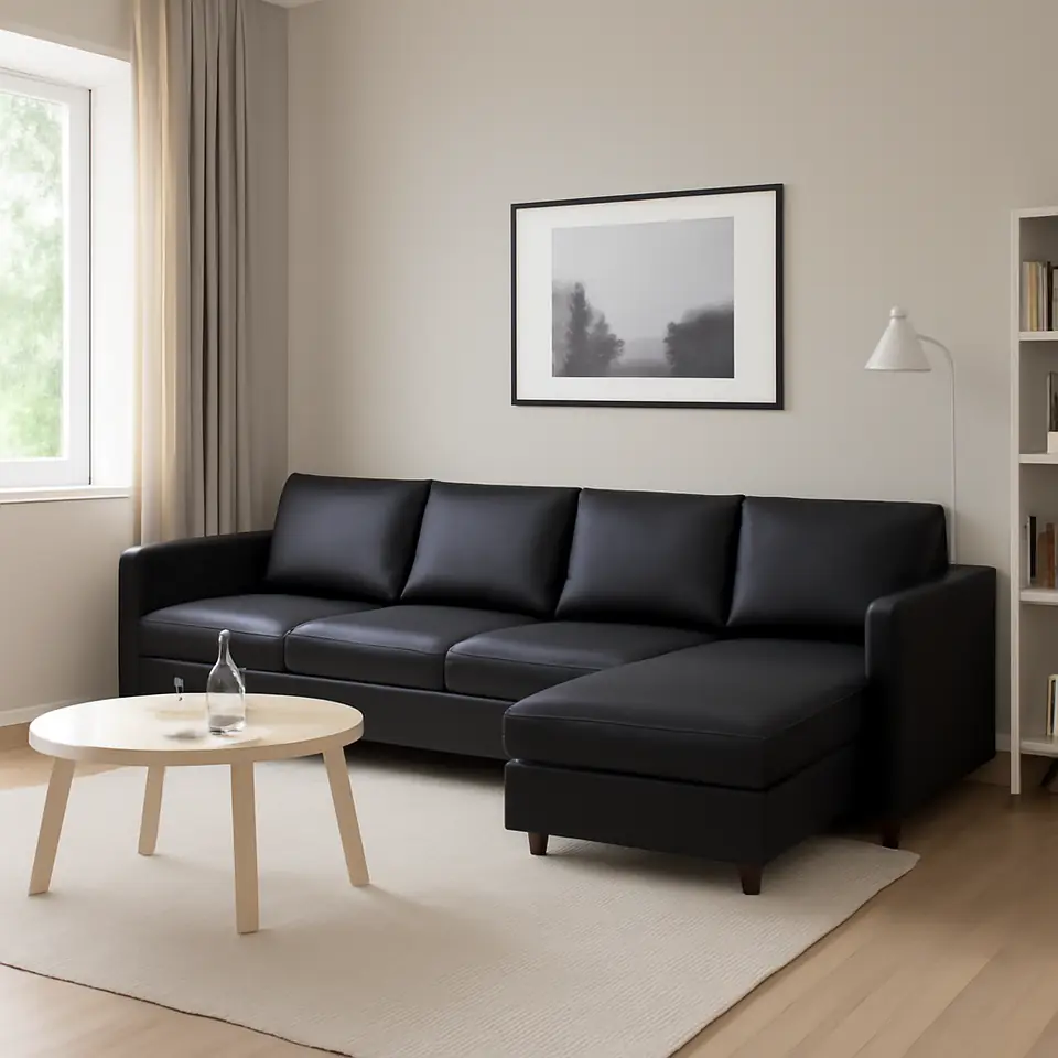 Møbelmontering VIMLE 4-pers. sofa, med chaiselong/Grann/Bomstad sort | Fast Pris i Storkøbenhavn