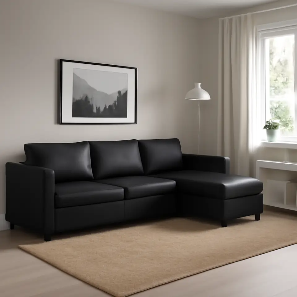 Møbelmontering VIMLE 4-pers. sofa, med chaiselong/Grann/Bomstad sort | Professionel Møbelmontør