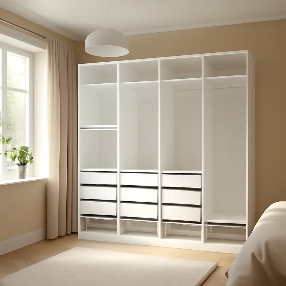 Møbelmontering PAX Garderobekombination, hvid, 200x58x236 cm | Fast Pris i Storkøbenhavn