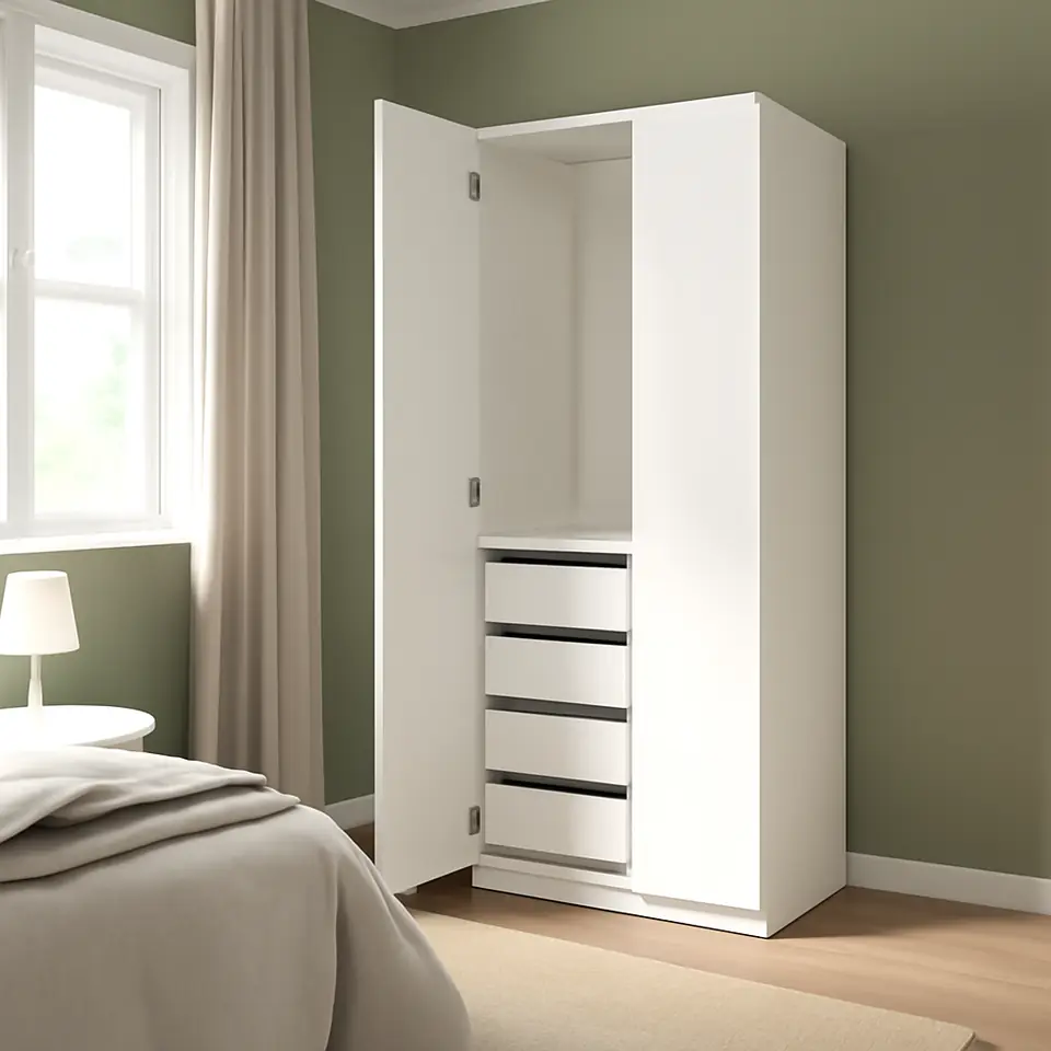 Møbelmontering PAX / FARDAL Garderobekombination, hvid/højglans/hvid, 75x60x201 cm | Samling af Møbler i Rødovre & Kbh