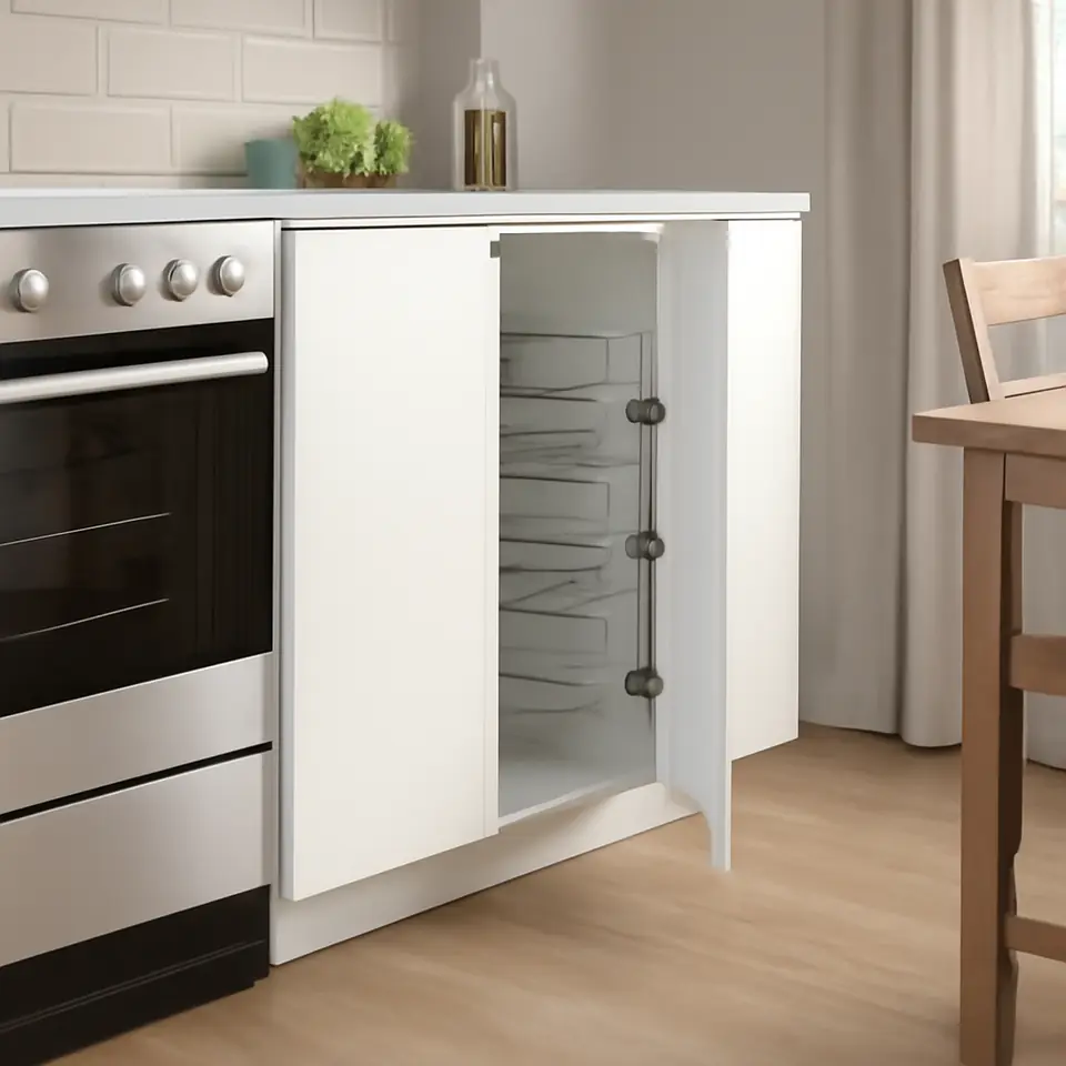 Møbelmontering METOD Underskab med trådkurve, hvid/Vallstena hvid, 60×60 cm | Billig & Hurtig i København
