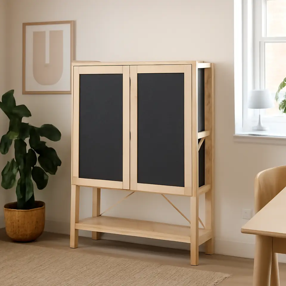 Møbelmontering IVAR Reol med låger, fyr/filt, 89x30x124 cm | Få et tilbud i dag