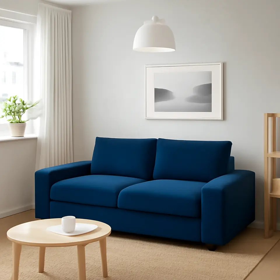 Møbelmontering VIMLE Sovesofa, med brede armlæn/Djuparp mørk blågrøn | Få et tilbud i dag