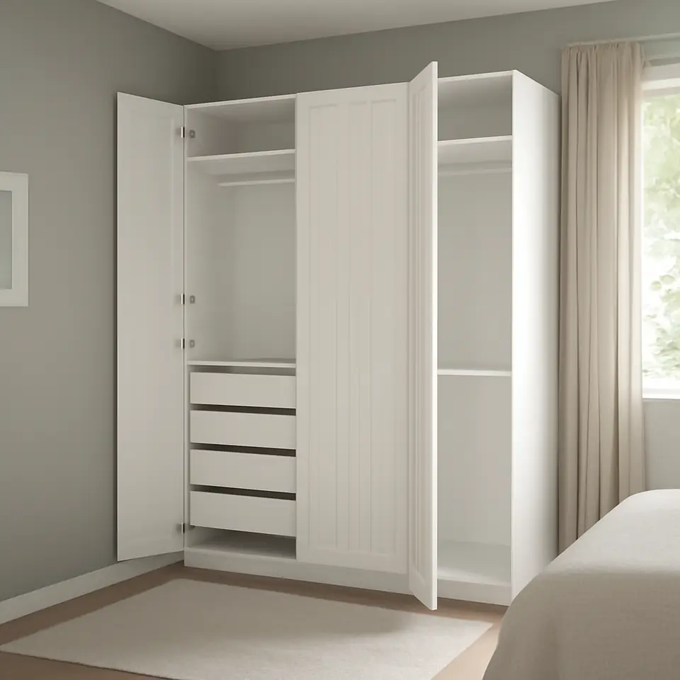 Møbelmontering PAX / GULLABERG Garderobekombination, hvid/hvid, 150x60x236 cm | Få et tilbud i dag