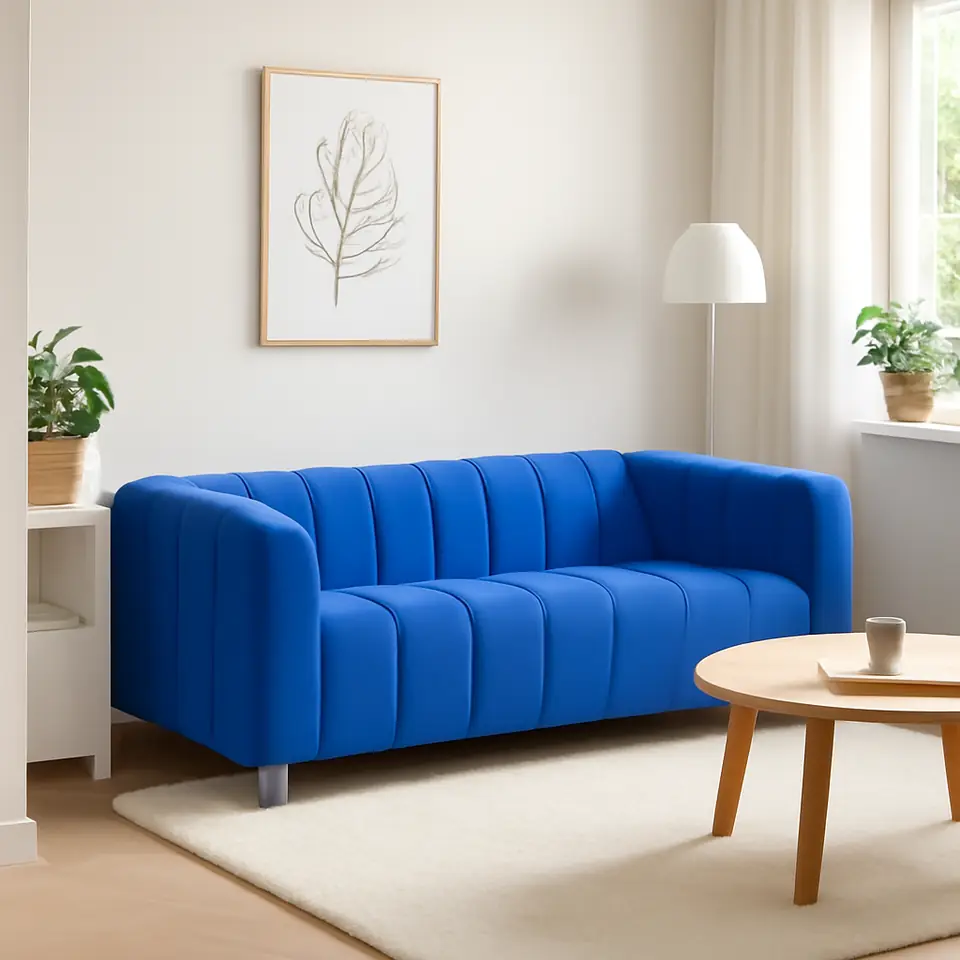 Møbelmontering KLIPPAN 2-pers. sofa, Långban blå | Få et tilbud i dag