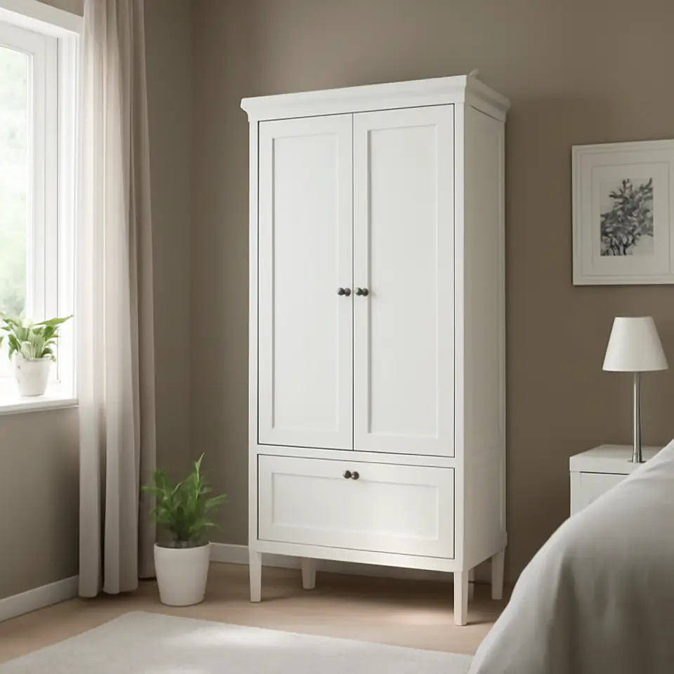 Møbelmontering SUNDVIK Garderobeskab, hvid, 80x50x171 cm | Professionel Møbelmontør