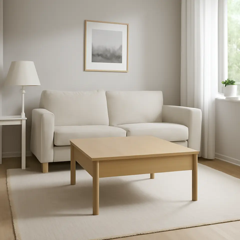 Møbelmontering TONSTAD Sofabord, egetræsfiner, 84×82 cm | Billig & Hurtig i København
