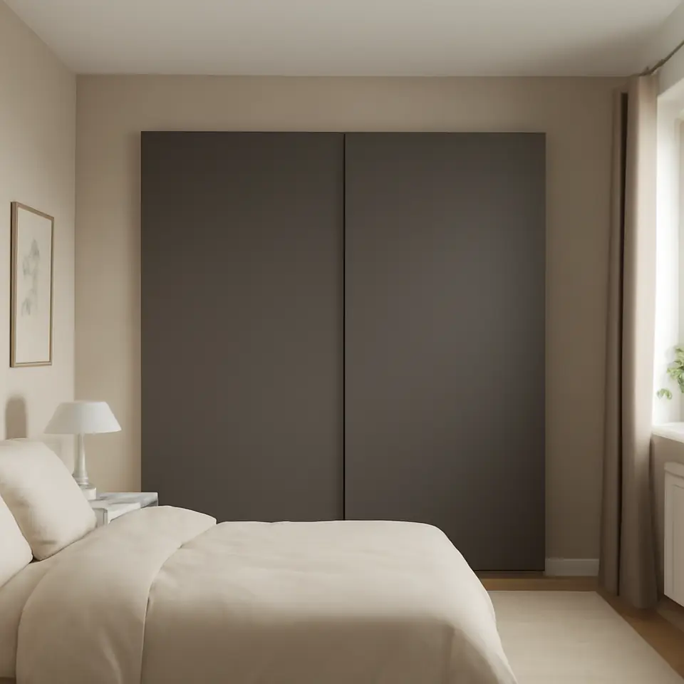 Møbelmontering HASVIK Skydedørspar, mørkegrå, 200×201 cm | Fast Pris i Storkøbenhavn