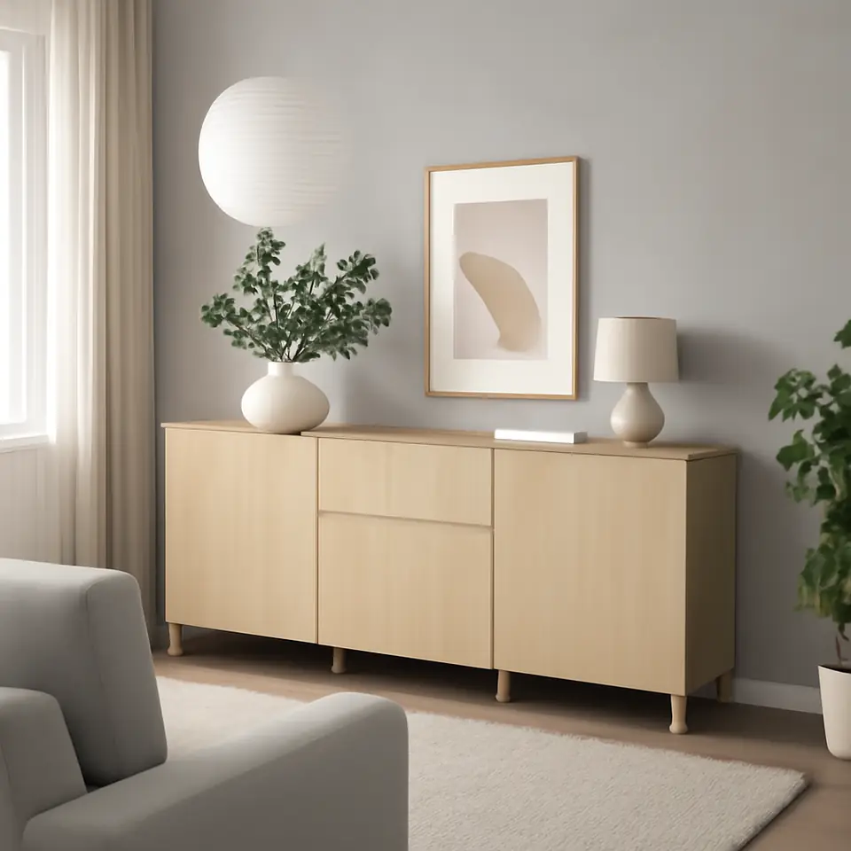 Møbelmontering BESTÅ Opbevaring med skuffer, egetræsmønster med hvid bejdse/Lappviken/Stubbarp egetræsmønster med hvid bejdse, 180x42x74 cm | Samling af Møbler i Rødovre & Kbh