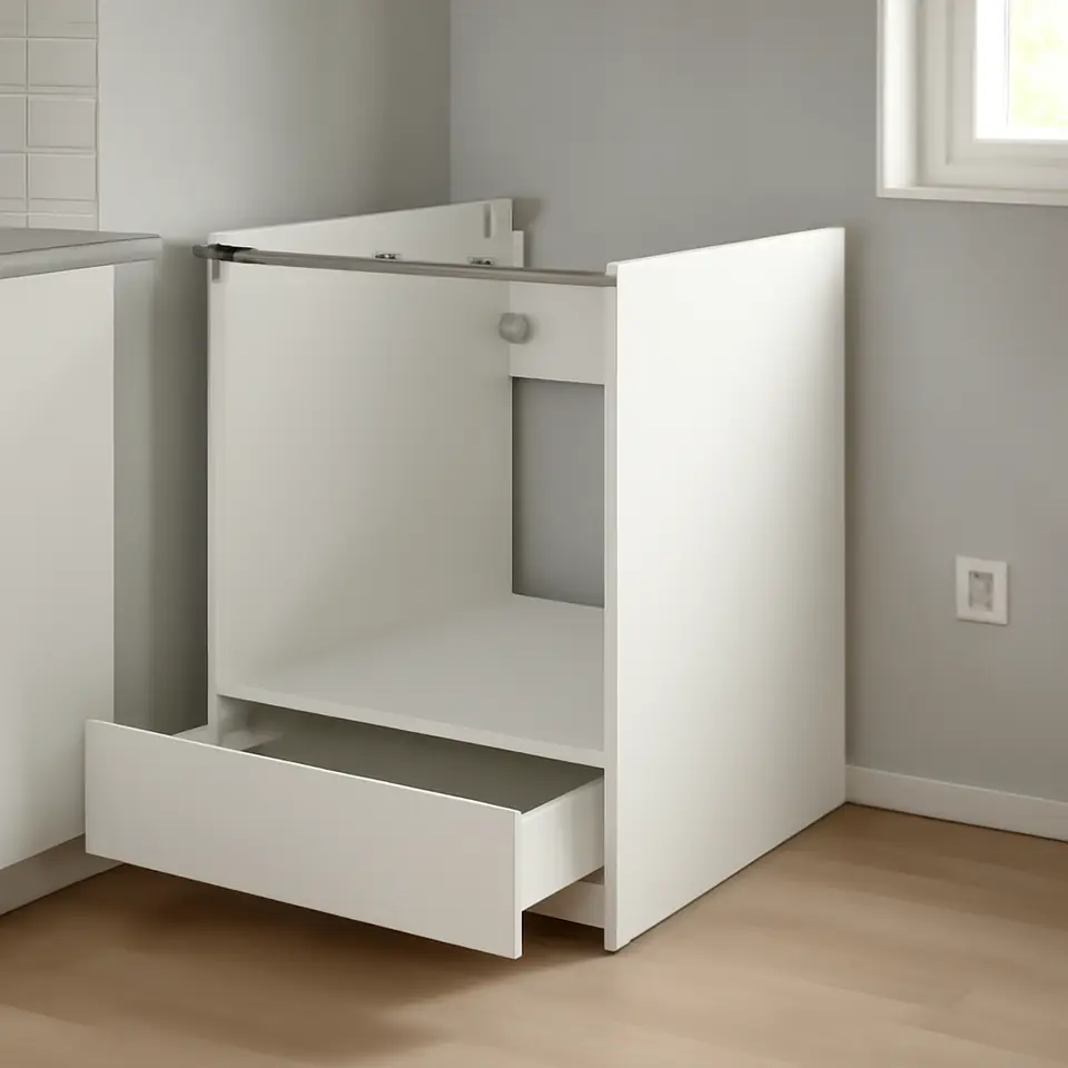 Møbelmontering ENHET Underskab til ovn med skuffe, hvid, 60x62x75 cm | Professionel Møbelmontør