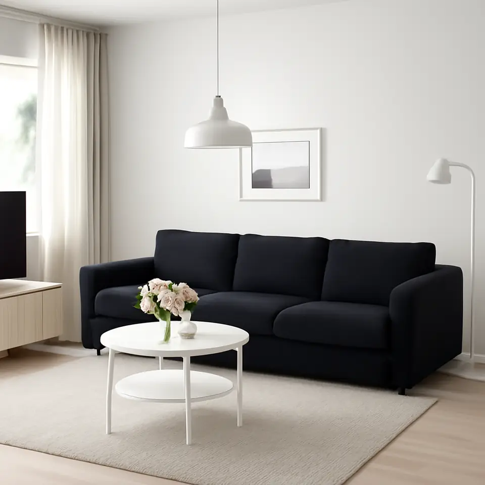Møbelmontering VIMLE 3-pers. sofa, Saxemara sortblå | Billig & Hurtig i København