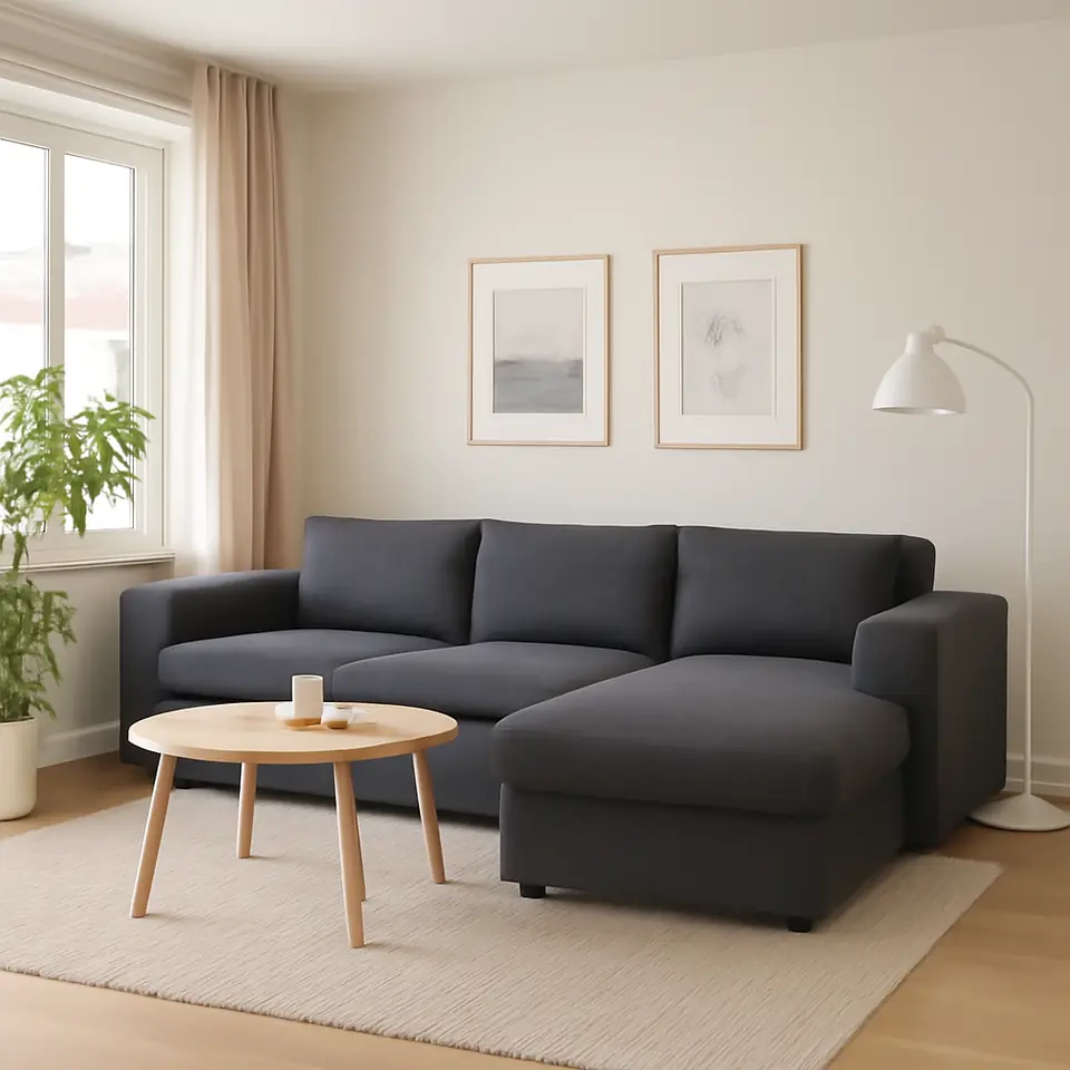 Møbelmontering VIMLE 4-pers. sofa med chaiselong, Gunnared mellemgrå | Samling af Møbler i Rødovre & Kbh