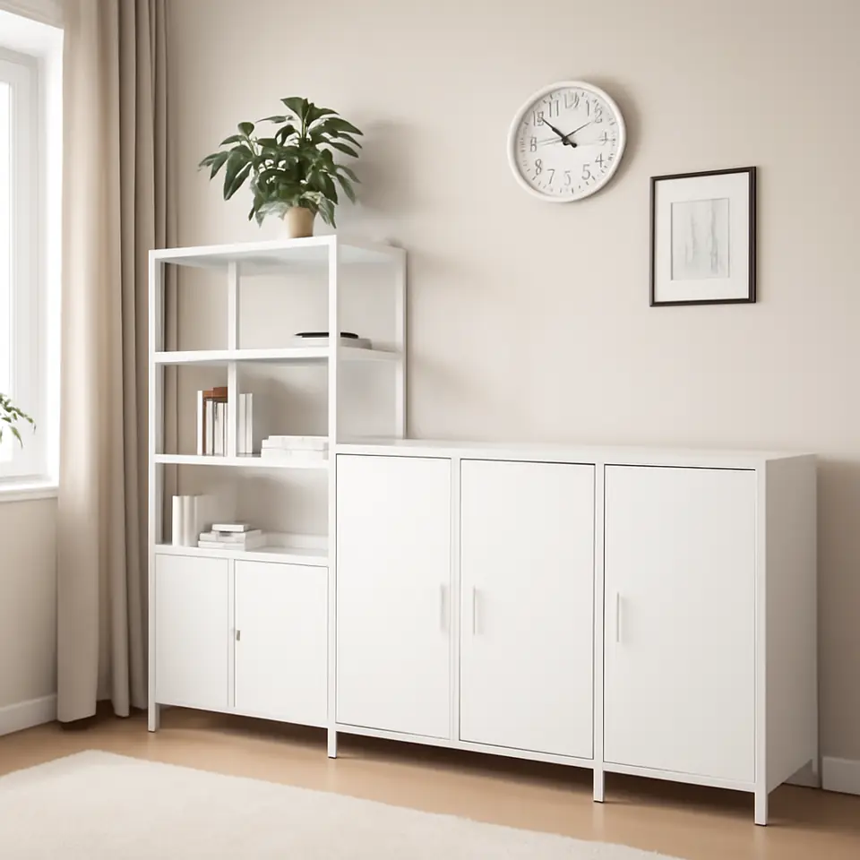 Møbelmontering TROTTEN Skabskombination, hvid, 240×180 cm | Fast Pris i Storkøbenhavn