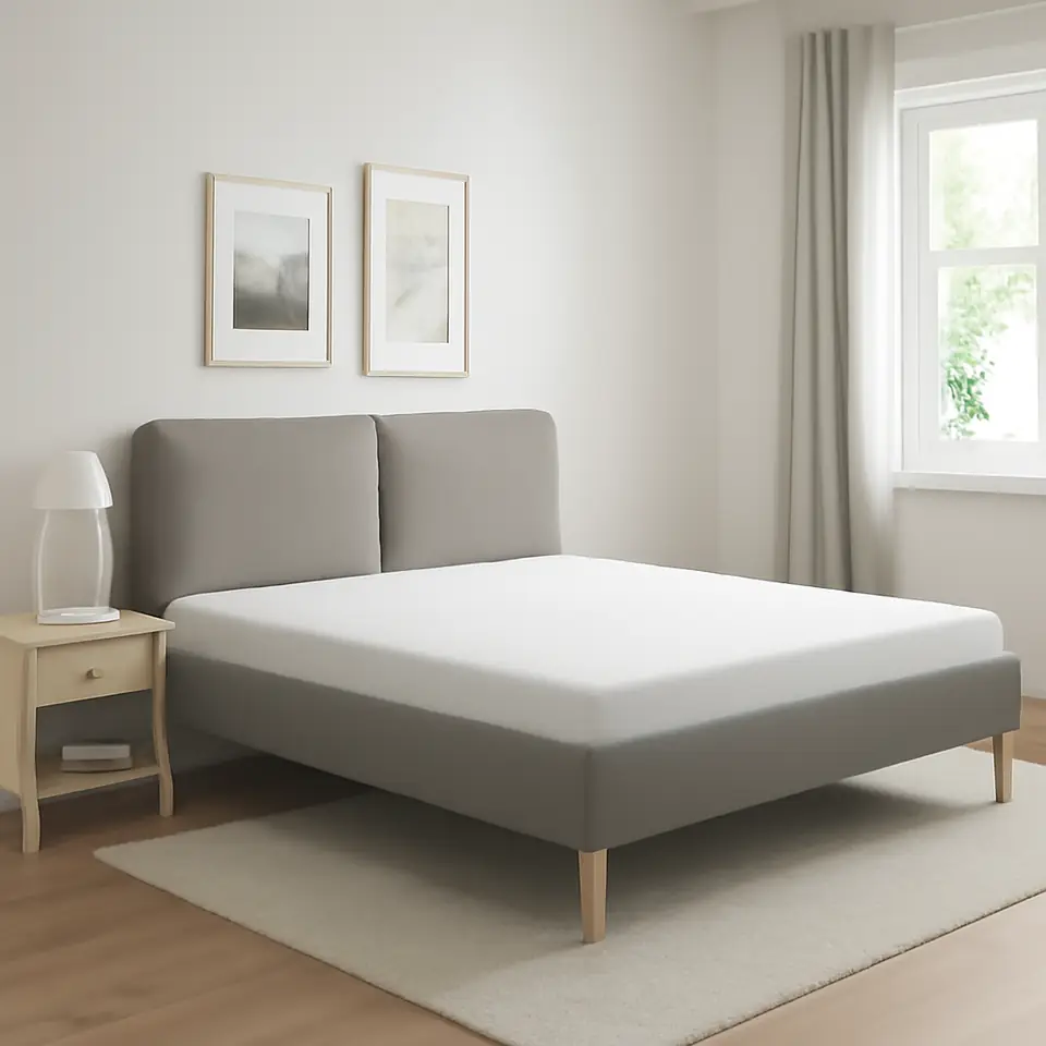 Møbelmontering SAGESUND Polstret sengestel, Diseröd brun/Lönset, 160×200 cm | Fast Pris i Storkøbenhavn