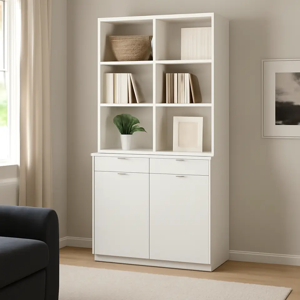 Møbelmontering TONSTAD Opbevaringskombination, råhvid, 120x47x201 cm | Få et tilbud i dag