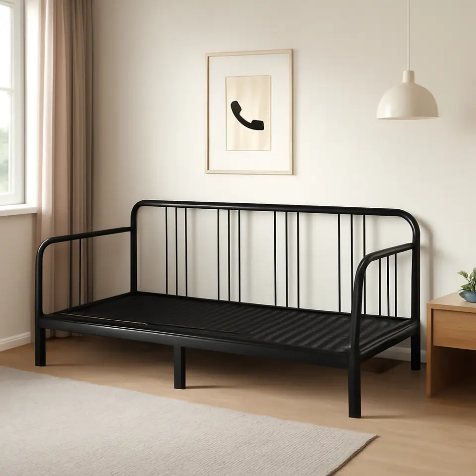 Møbelmontering FYRESDAL Sovesofa stel, sort, 80×200 cm | Fast Pris i Storkøbenhavn