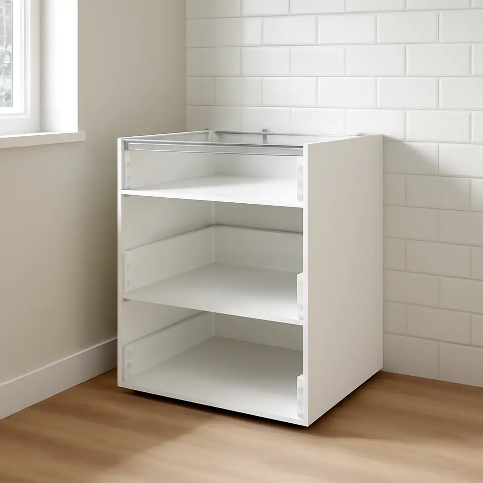 Møbelmontering ENHET Underskab med 3 skuffer, hvid, 60x60x75 cm | Professionel Møbelmontør