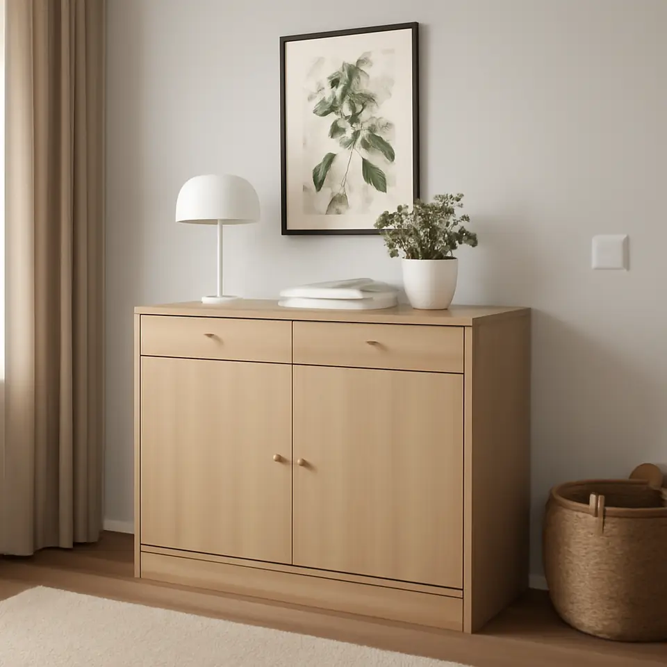 Møbelmontering TONSTAD Skænk, egetræsfiner, 121x47x90 cm | Fast Pris i Storkøbenhavn