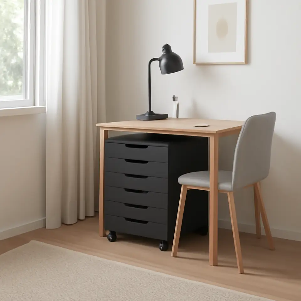 Møbelmontering ALEX Skuffeelement med hjul, mørkegrå, 67×66 cm | Professionel Møbelmontør
