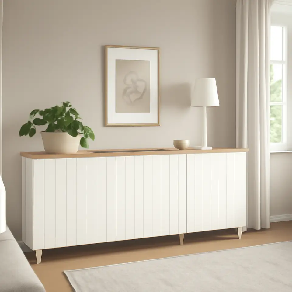 Møbelmontering BESTÅ Opbevaring med låger, hvid/Sutterviken/Kabbarp hvid, 180x42x76 cm | Fast Pris i Storkøbenhavn