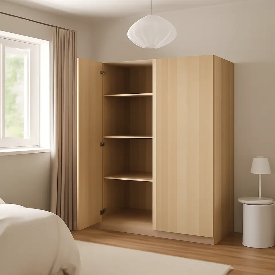 Møbelmontering PAX / FORSAND Garderobekombination, egetræsmønster med hvid bejdse/egetræsmønster med hvid bejdse, 150x60x201 cm | Samling af Møbler i Rødovre & Kbh