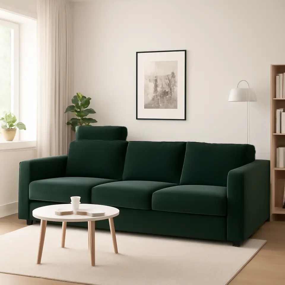 Møbelmontering VIMLE 3-pers. sofa, med nakkepude/Djuparp mørkegrøn | Samling af Møbler i Rødovre & Kbh