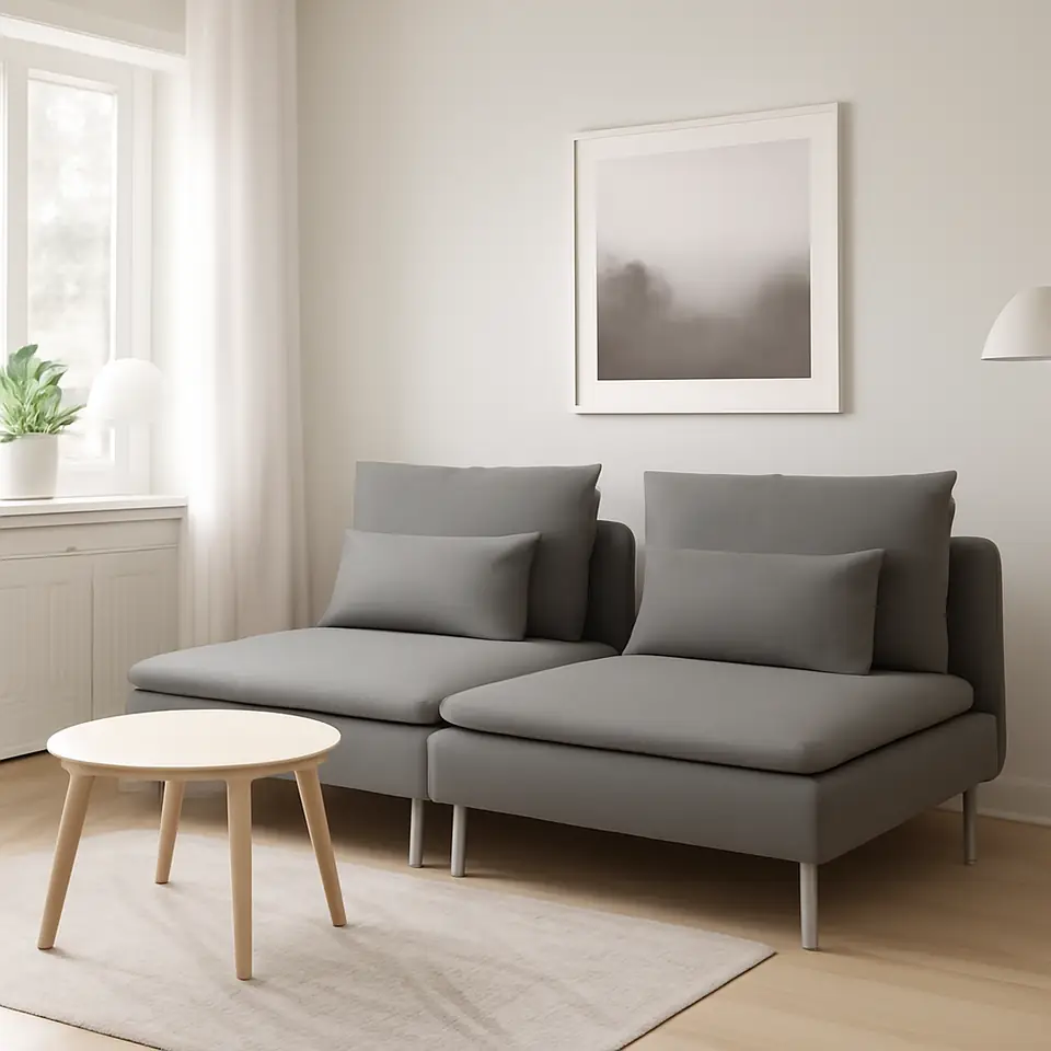 Møbelmontering SÖDERHAMN 2-pers. sofa med chaiselong, Tonerud grå | Få et tilbud i dag