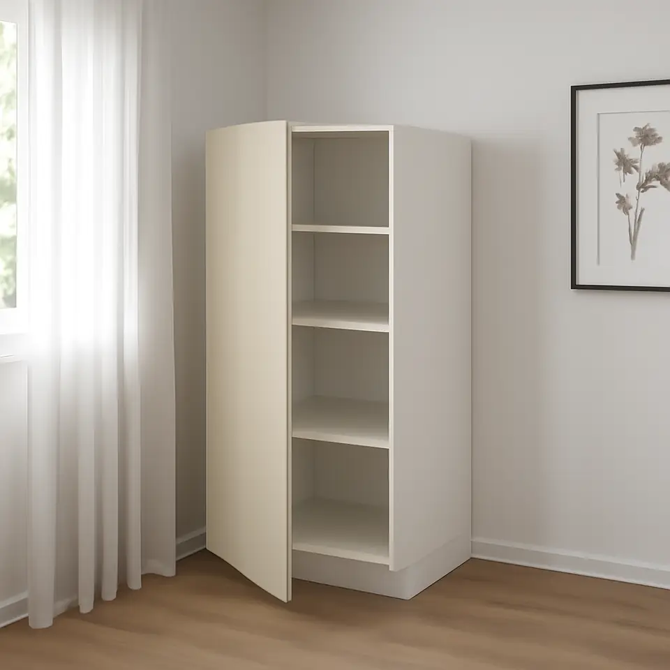 Møbelmontering METOD Højskab med hylder, hvid/Havstorp beige, 60x60x140 cm | Fast Pris i Storkøbenhavn