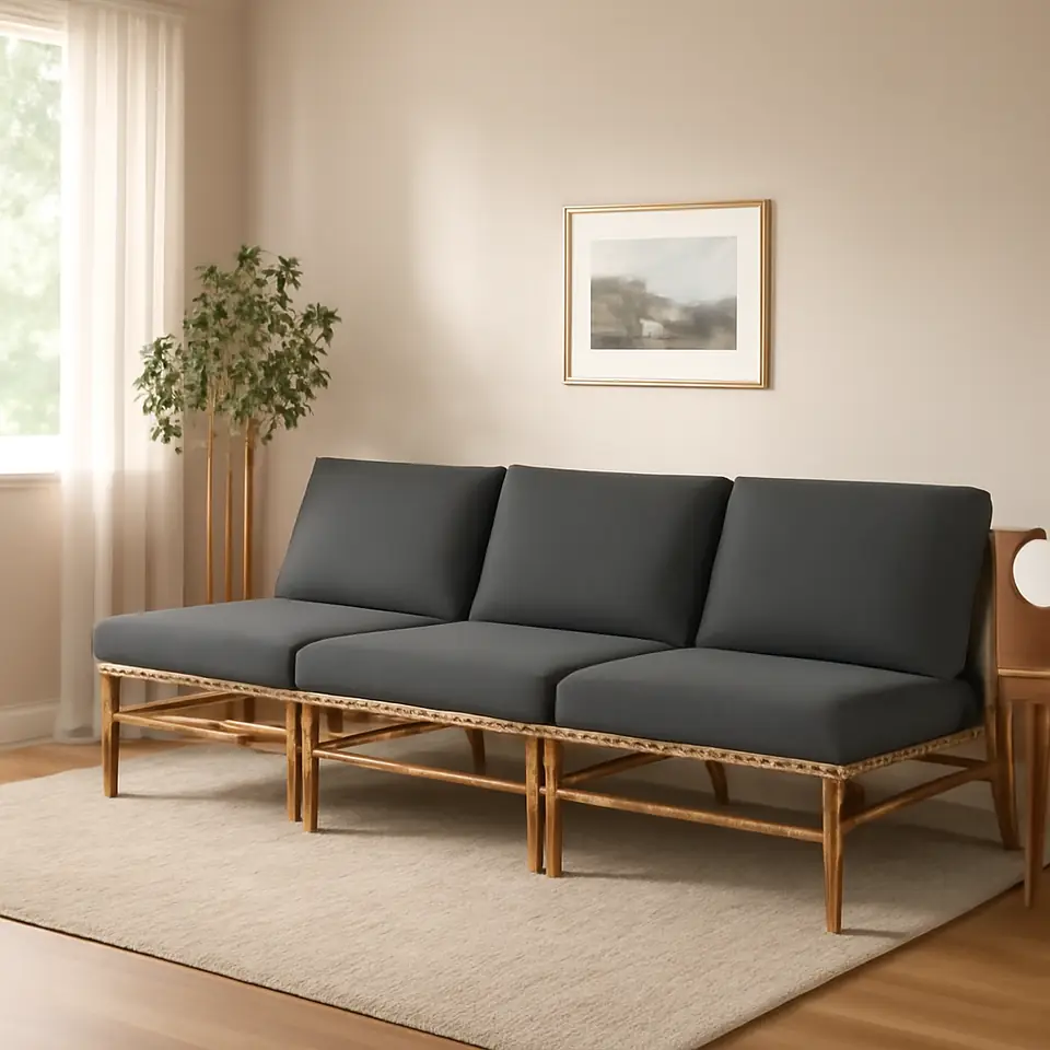 Møbelmontering TVARÖ 3-pers. modulopb. sofa, ude, brun/Frösön/Duvholmen mørkegrå | Fast Pris i Storkøbenhavn