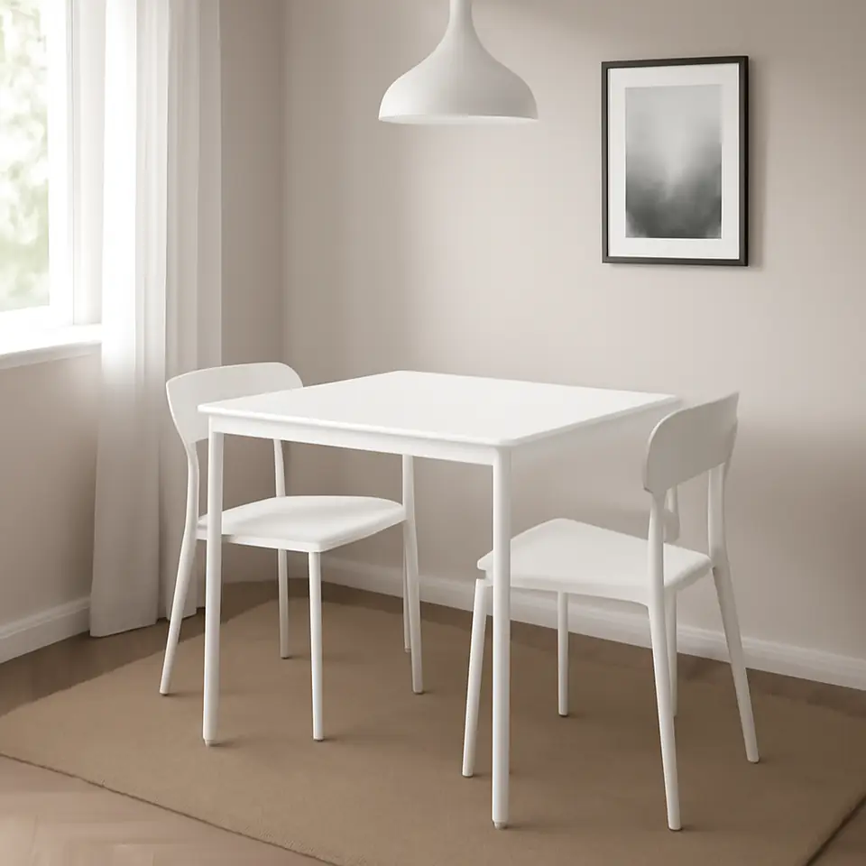 Møbelmontering VIHALS / VIHALS Bord og 2 stole, hvid hvid/hvid, 74×74 cm | Få et tilbud i dag