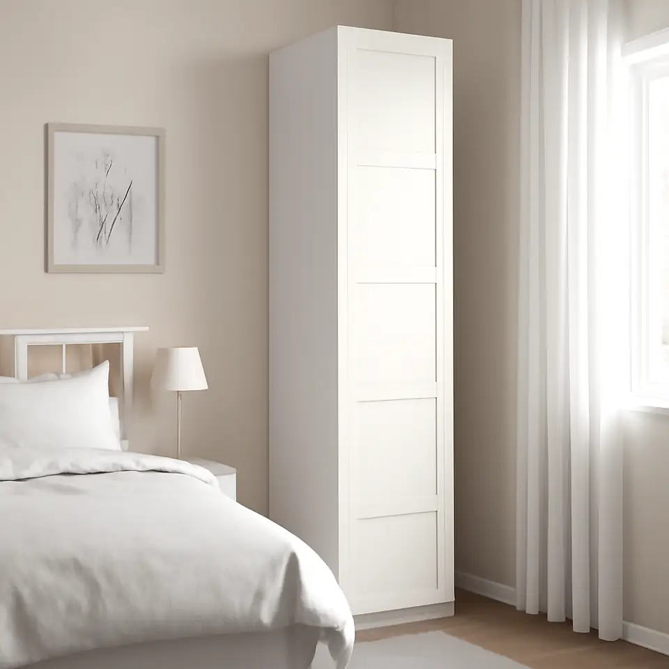 Møbelmontering PAX / BERGSBO Garderobe m 1 dør, hvid/hvid, 50x60x236 cm | Professionel Møbelmontør