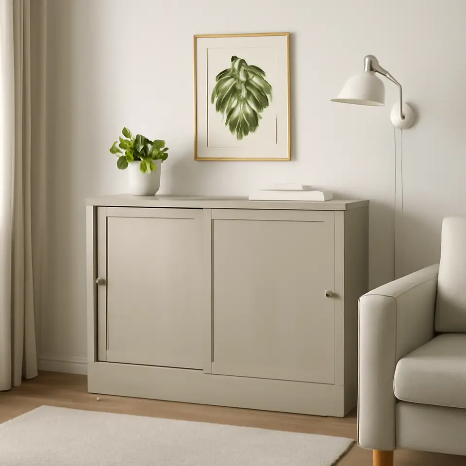 Møbelmontering HAVSTA Grunddel skænk, gråbeige, 121x47x89 cm | Fast Pris i Storkøbenhavn