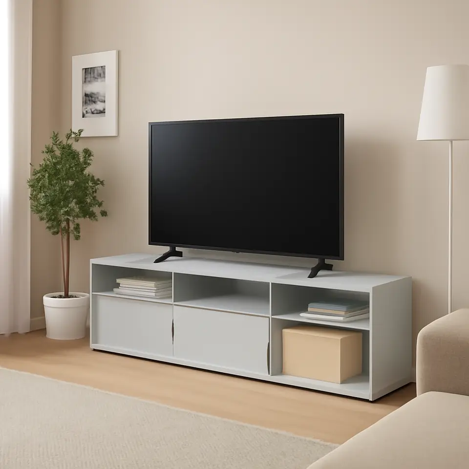 Møbelmontering SPIKSMED Tv-bord, lysegrå, 155x32x44 cm | Få et tilbud i dag