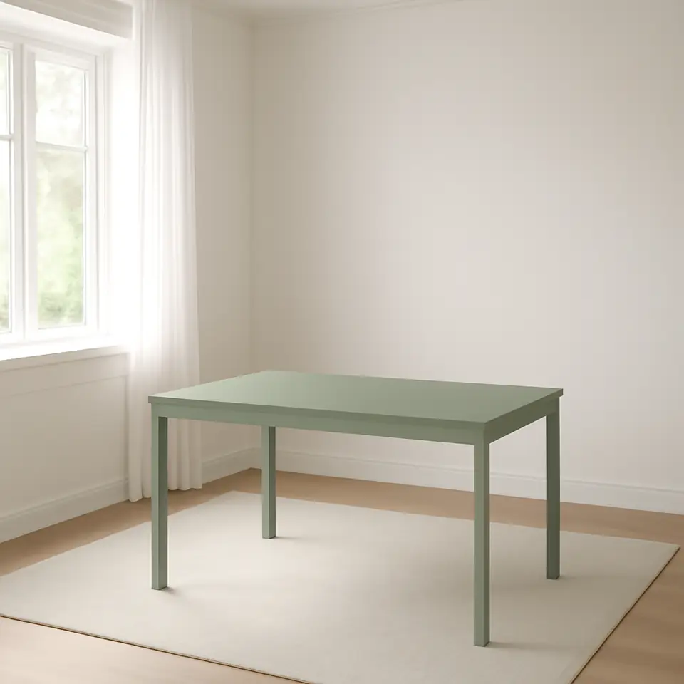 Møbelmontering VIHALS Bord med udtræk, grøn, 120/180×74 cm | Billig & Hurtig i København